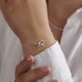 Heart T Bar Birthstone Charm Bracelet, thumbnail 2 of 6