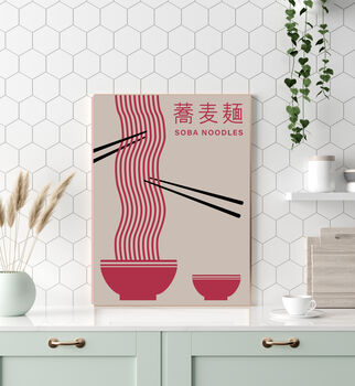 Japanese Noodles Food Art Print, 3 of 3