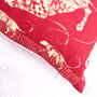 Linen Batik Cushion Pink Leopard, thumbnail 3 of 4