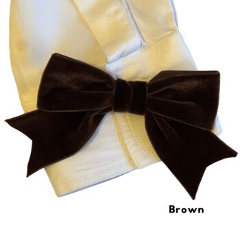 Velvet Bow Clip On Button Covers – Statement Shirt Accessories, 8 of 10