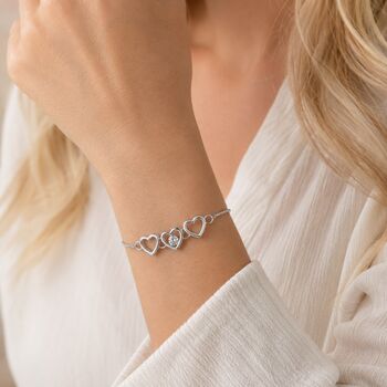30th Birthday Crystal Heart Drawstring Bracelet, 6 of 7