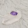 Raw Amethyst Chain Pendant Necklace, thumbnail 4 of 12