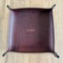 Personalised Leather Desk Coin Tray, Chocolate Brown, thumbnail 11 of 12