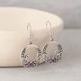 Sterling Silver Celtic Knot Amethyst Earrings, thumbnail 3 of 7