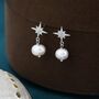 Starburst Baroque Pearl Drop Earrings, thumbnail 7 of 12