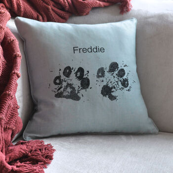 Personalised Pet Paw Print Cushion, 2 of 4