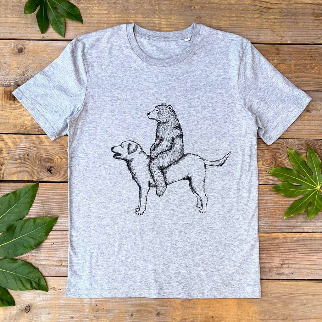 Bear And Labrador Organic T Shirt, 1 of 6