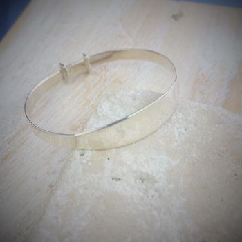 Personalised Solid Silver Baby Christening Bangle, 4 of 8