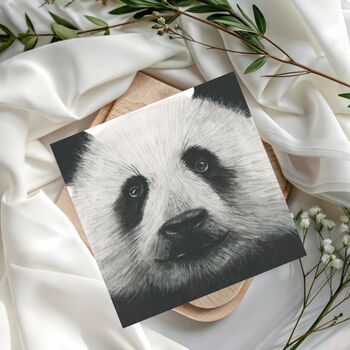 Panda Face Wildlife Greeting Card, 6 of 6