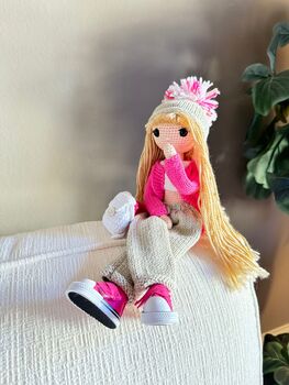Handmade Crochet Doll For Kids And Adults, 3 of 11