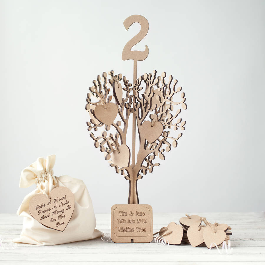 Table Number Wishing Tree Guest Book By Craft Heaven Designs 