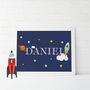 Space Rocket Childs Name Prints, thumbnail 1 of 1