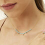 Sterling Silver Gold Plated Turquoise Necklace, thumbnail 1 of 6