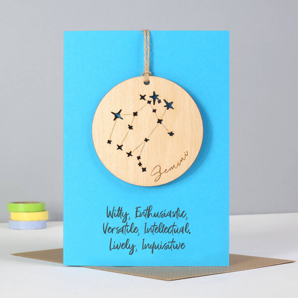 Personalised Horoscope Keepsake Birthday Card By Bombus