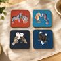 Coasters Gift For Couples Featuring Monogamous Animals Who Mate For Life, thumbnail 1 of 12
