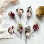 Dusty Rose, Pink And Blush Floral Hair Pins, thumbnail 1 of 7