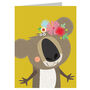 Mini Party Koala Greetings Card, thumbnail 2 of 5