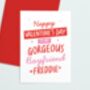 Boyfriend Personalised Valentines Card, thumbnail 2 of 5