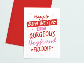 Boyfriend Personalised Valentines Card, 2 of 5
