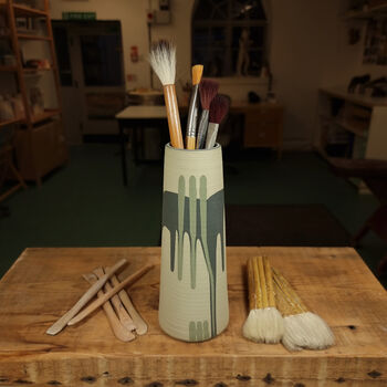 Taupe Stem Vase Water Wonders Series, 6 of 6