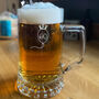 Personalised 60th Birthday Gift Balloon Stein Glass, thumbnail 1 of 5