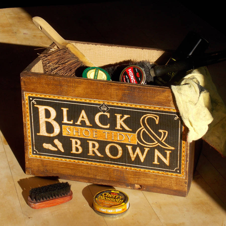 shoe polish storage box