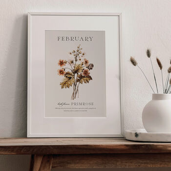 Birth Flower Print 'Primrose' For February, 7 of 9