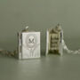 Silver Flower Book Locket Necklace, thumbnail 4 of 8