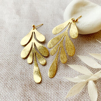 Statement Leaf Earrings By Lucent Studios | notonthehighstreet.com