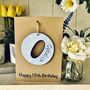 Personalised 13th Birthday Letter Wooden Keepsake Card, thumbnail 4 of 6