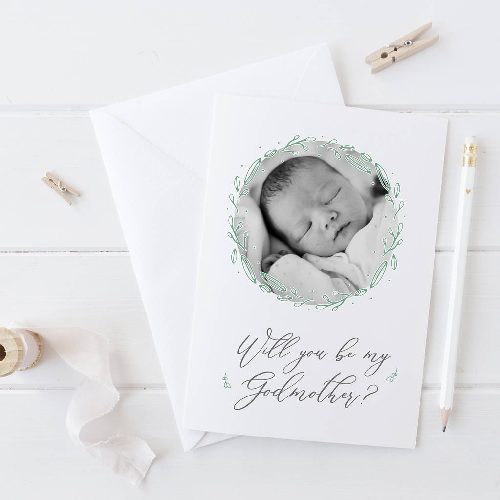 Photo 'Will You Be My Godparent' Card
