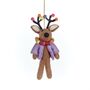 Handmade Felt Donner The Neon Reindeer Decoration, thumbnail 2 of 3