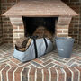 Fireside Ash Bucket In French Grey With Log Bag, thumbnail 1 of 3