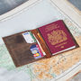Personalised Handmade Buffalo Leather Passport Holder, thumbnail 3 of 8