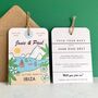 Ibiza Illustration Save The Date Luggage Tag, thumbnail 1 of 8