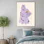 Andy Wahol Lilac Cat Art Print, thumbnail 3 of 3