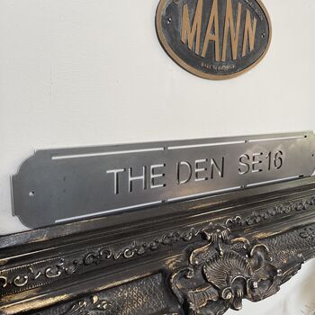 The Den Metal Football Street Sign – Designed And Made In Britain, 2 of 10