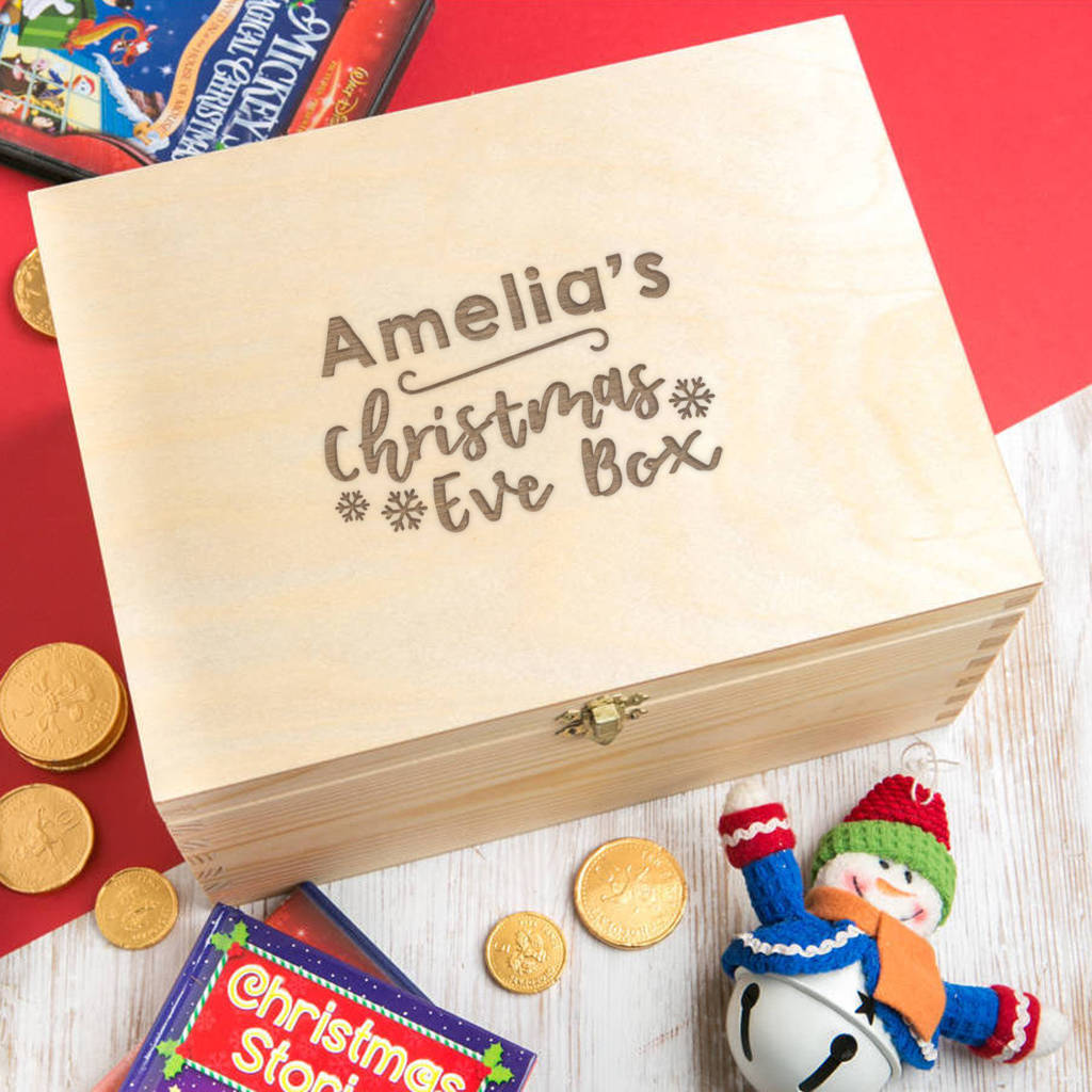 Personalised Wooden Christmas Eve Box, 1 of 8