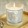 Personalised Anniversary Map Candle, thumbnail 1 of 6