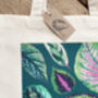 Illustrated Teal Houseplants Cotton Bag, thumbnail 3 of 3