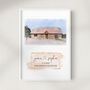 Personalised House Portrait With Colour Block Quote, thumbnail 3 of 5