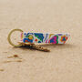 Personalised Carnival Print Leather Keyring, thumbnail 3 of 3
