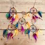 Mini Rainbow Dream Catchers With Vibrant Feathers, thumbnail 4 of 11