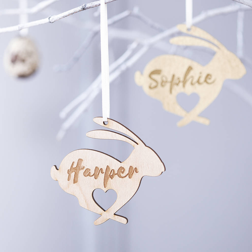 Personalised Name Easter Bunny Decoration, 1 of 3