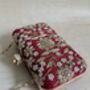 Maroon Handcrafted Rectangular Clutch Bag, thumbnail 9 of 9