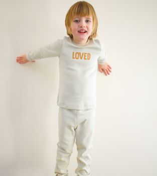 Children's Pyjamas Loved Organic Cotton, 2 of 5