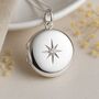 Personalised Large Round Sterling Silver Star Locket, thumbnail 1 of 11