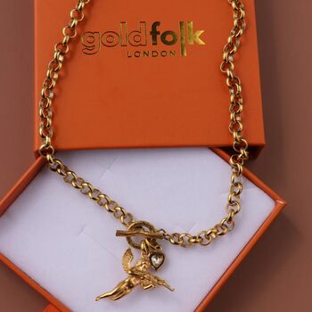 Angel Cherub Pendant Necklace, 3 of 10