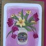 Pink Tulips And Daffodils Mother's Day Card, thumbnail 2 of 2