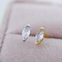 Sterling Silver Marquise Clear Cz Stud Earrings, thumbnail 1 of 11